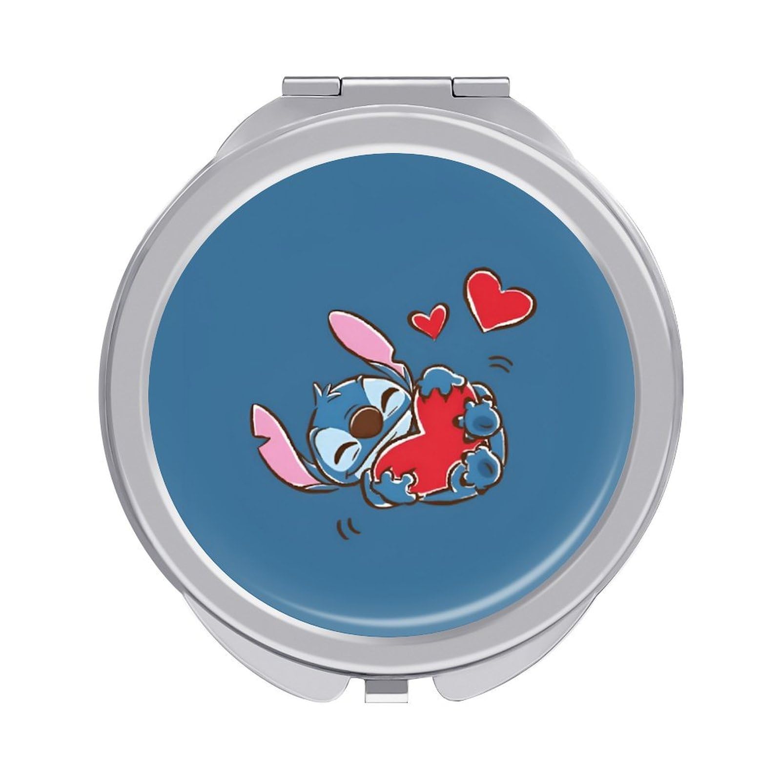 スティッチ がま口ポーチ　ハンカチ　ミラー　鏡　キーホルダー　レトロ 化粧ポーチ メイクポーチ LC 花柄 がま口 ミラー付き ボックス